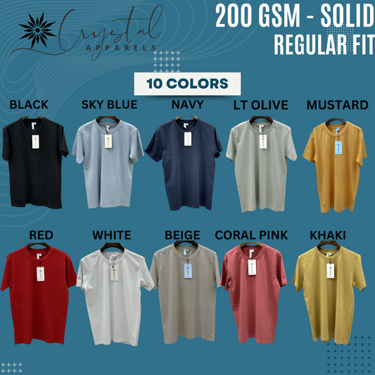 PLAIN T SHIRT 200 GSM PREMIUM