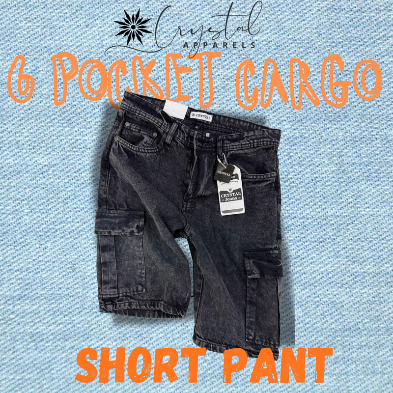 DENIM SHORT PANT 6 POCKET