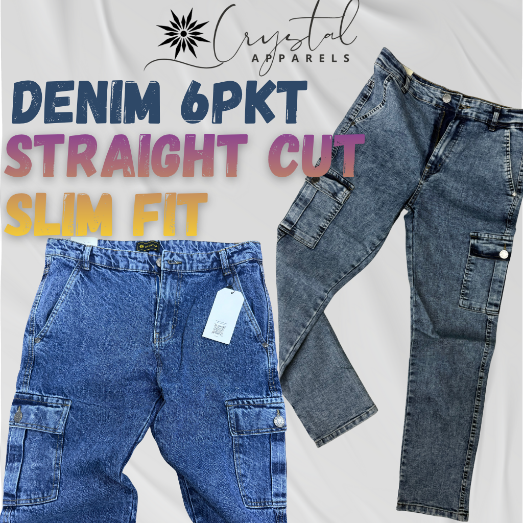 DENIM LONG PANT 6 POCKET