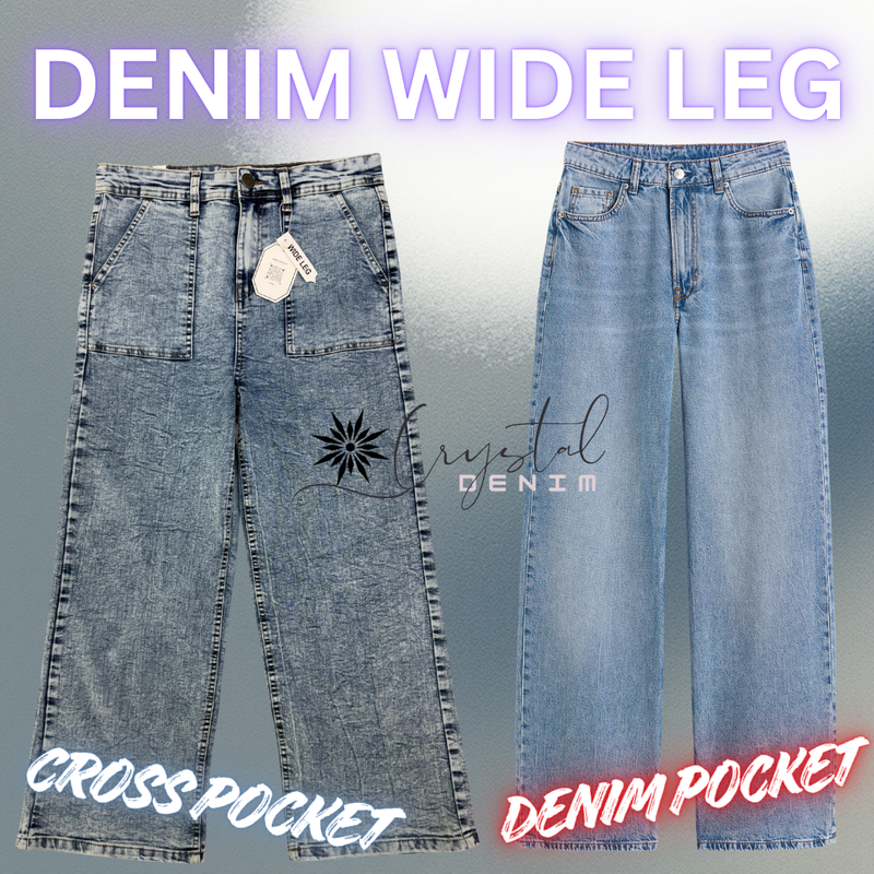 LADIES DENIM WIDE LEG PLAZZO